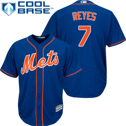 Mets #7 Jose Reyes Blue Cool Base Stitched Youth MLB Jersey